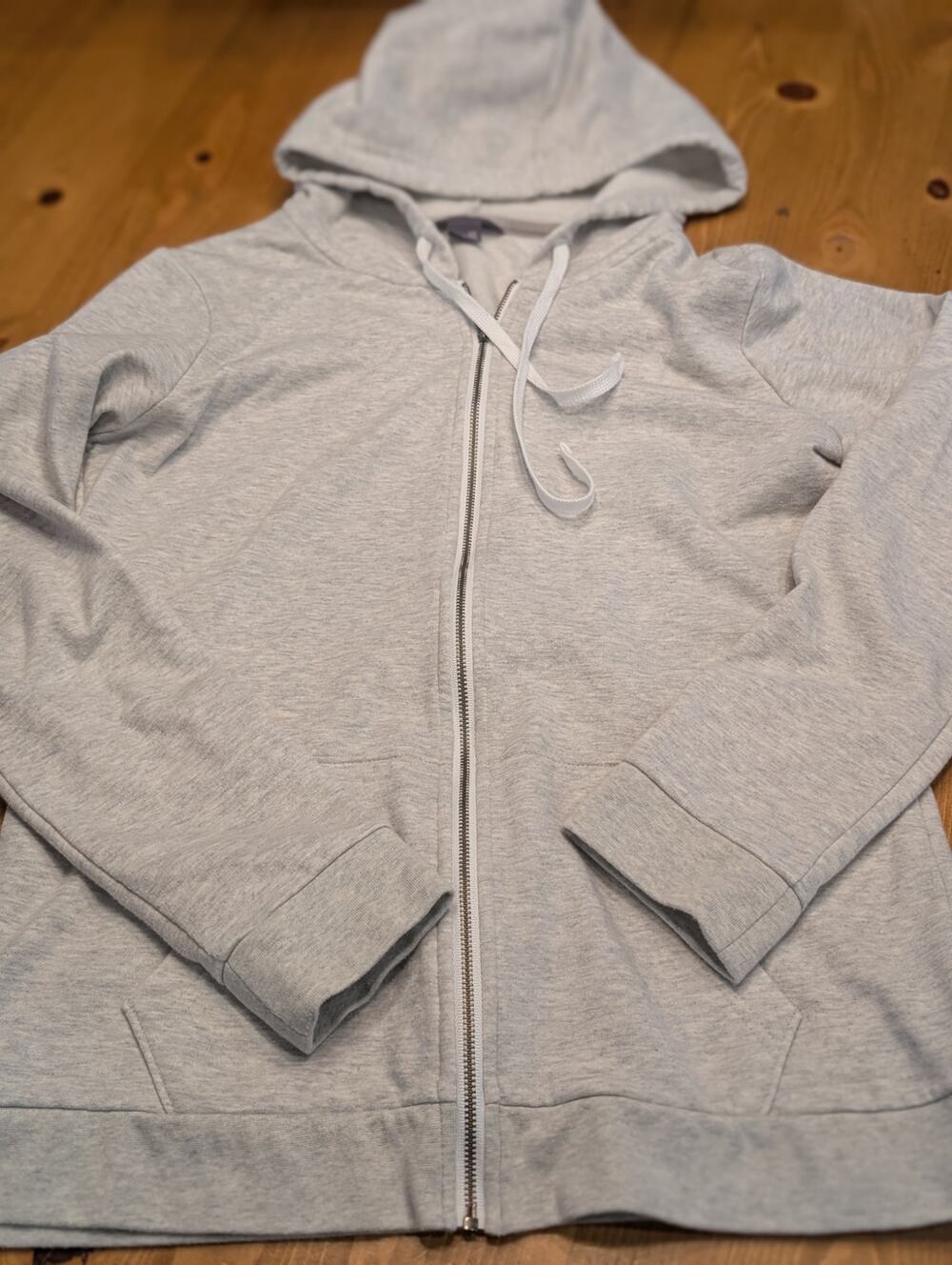 Eddie Bauer Zip Up Hoodie, Light Gray, Women's XS, LN, Soft!